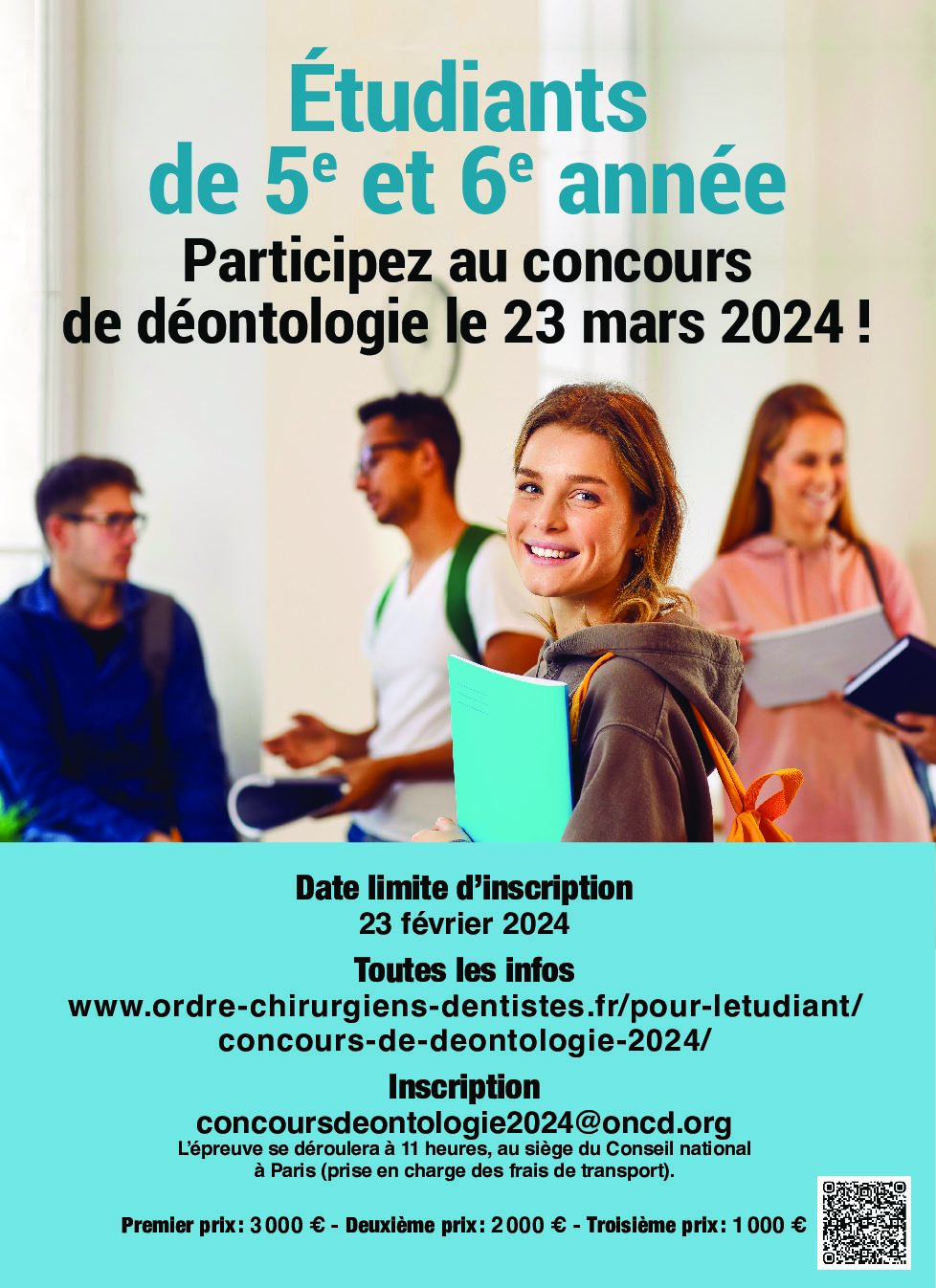 Étudiants de 5e et 6e année, inscrivez-vous au concours de déontologie du Conseil national !